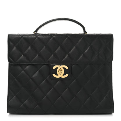 Chanel Caviar Quilted Briefcase Laptop Bag Black 1 of 10