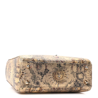 Christian Dior Metallic Calfskin Small Toile de Jouy Soleil Gold 4 of 10