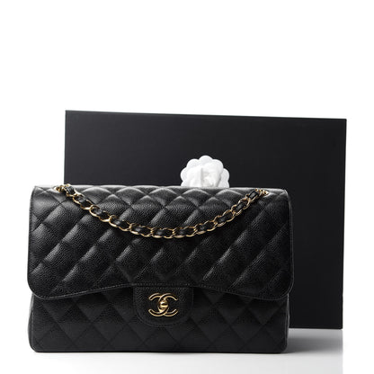Chanel Caviar Quilted Jumbo Double Flap Black 12 of 12