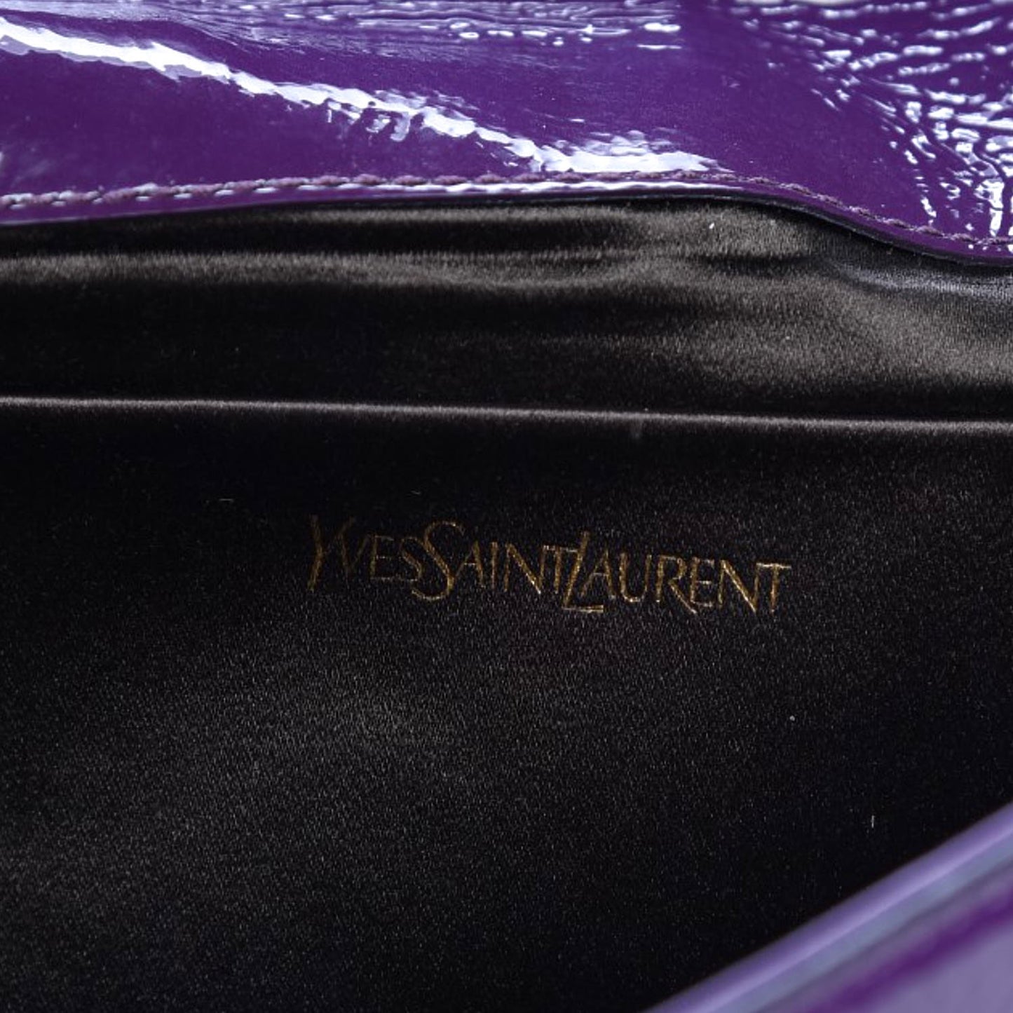 Textured Patent Monogram Large Belle De Jour Clutch Purple