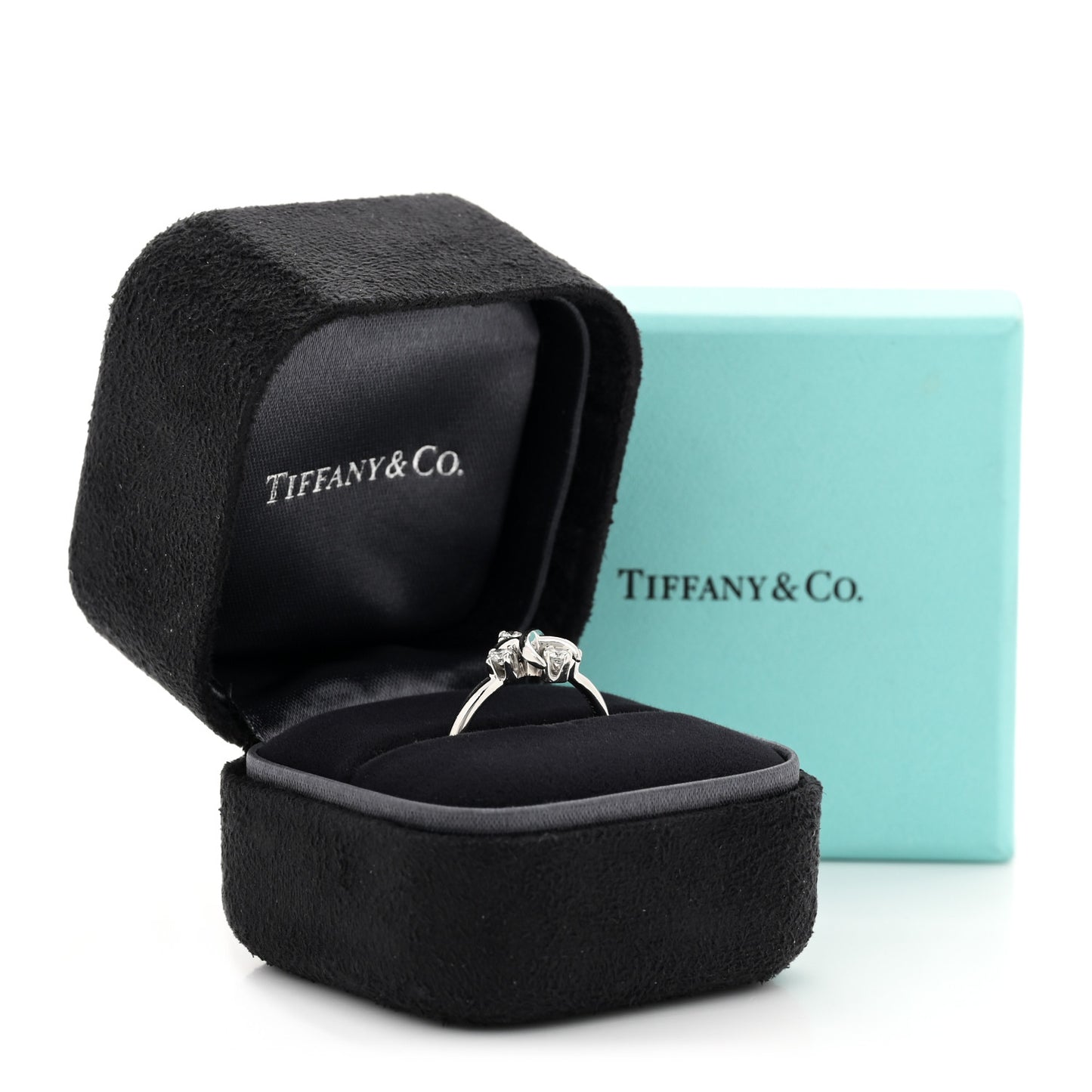 Platinum Diamond Schlumberger Lynn Ring 54 6.75
