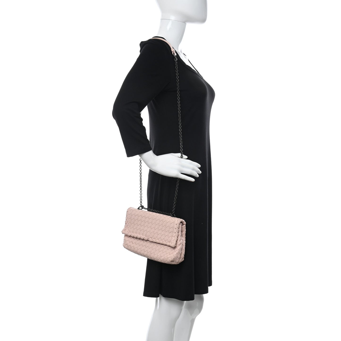 Nappa Intrecciato Baby Olimpia Shoulder Bag Petale