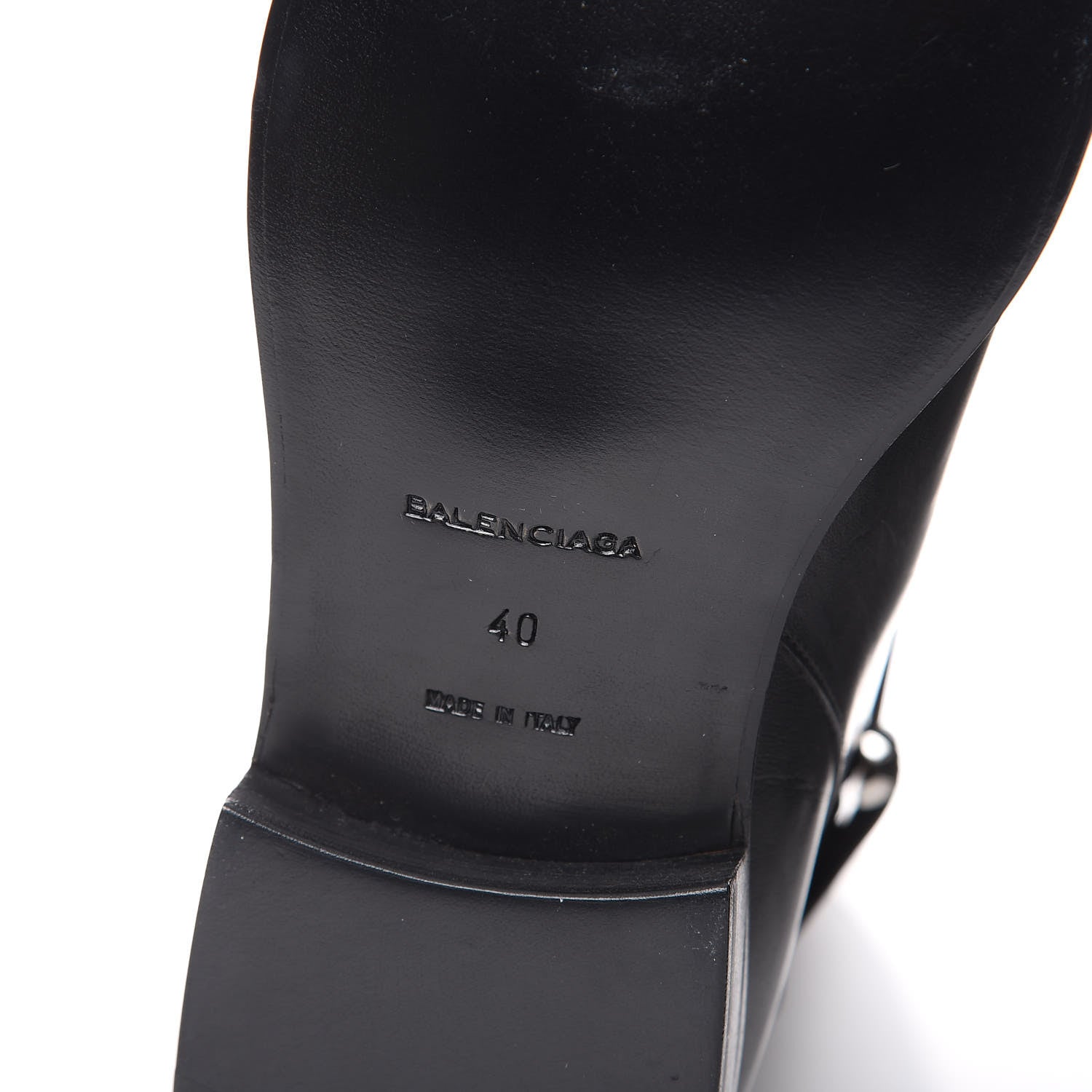 Balenciaga Calfskin Knee High Boots 40 Black 6 of 12