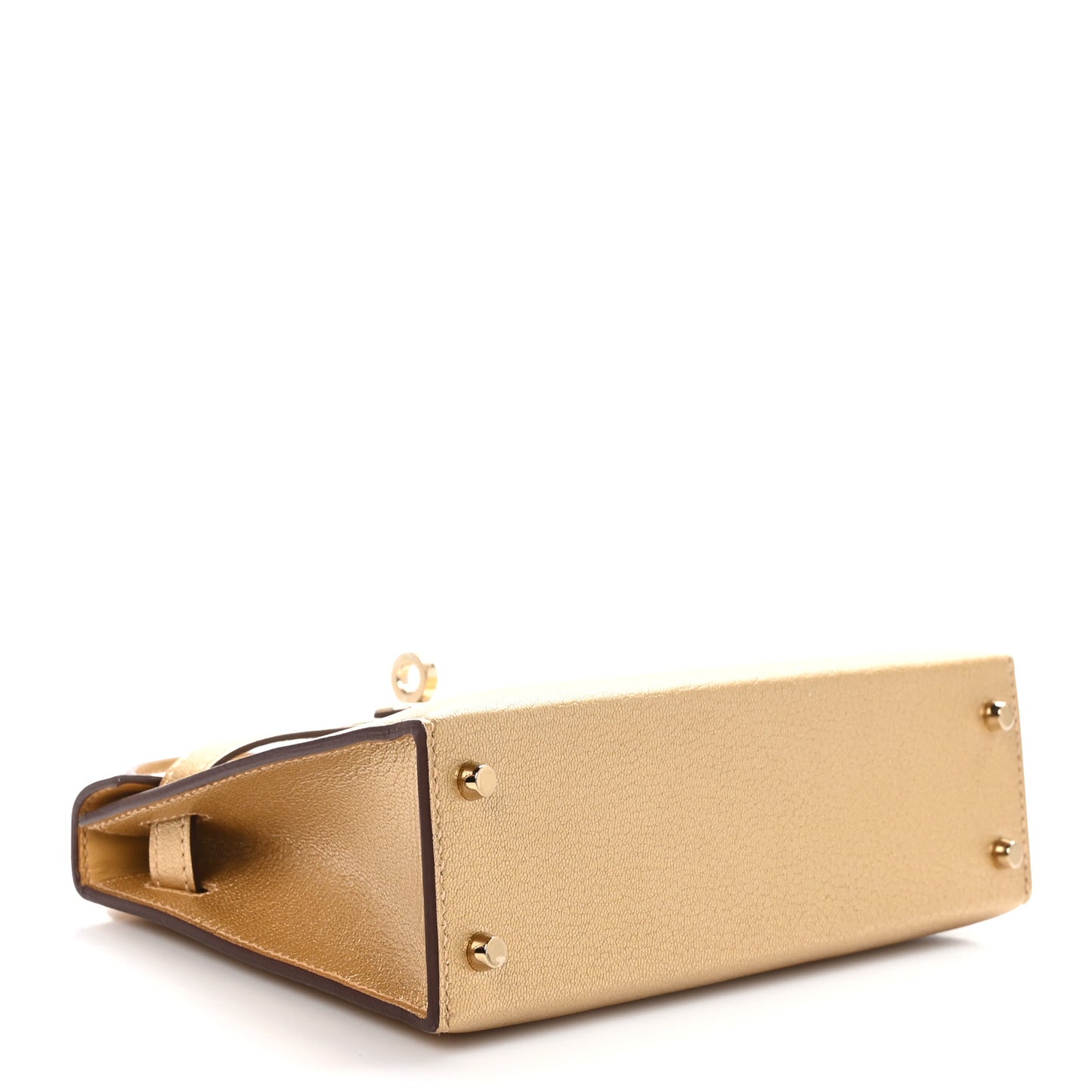 Metallic Chevre Chamkilight Mini Kelly Sellier 20 Dore