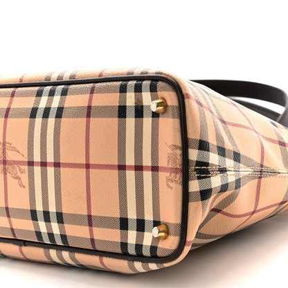 Burberry Haymarket Check Medium Regent Tote Chocolate 9 of 13