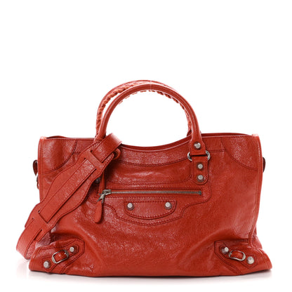 Balenciaga Agneau Giant 12 Silver Hardware City Rouge Ambre 1 of 11