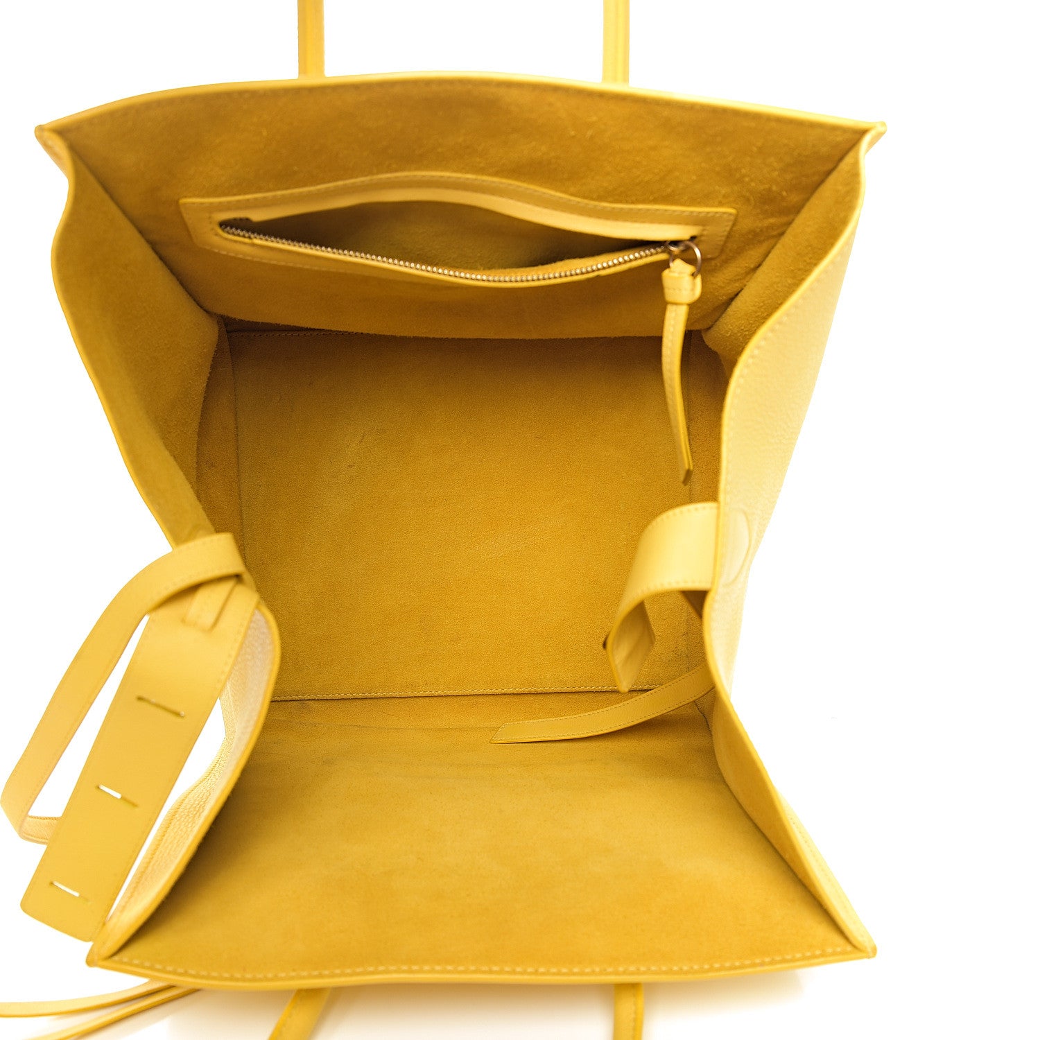 Celine Supple Calfskin Medium Phantom Luggage Sun Yellow 4 of 9