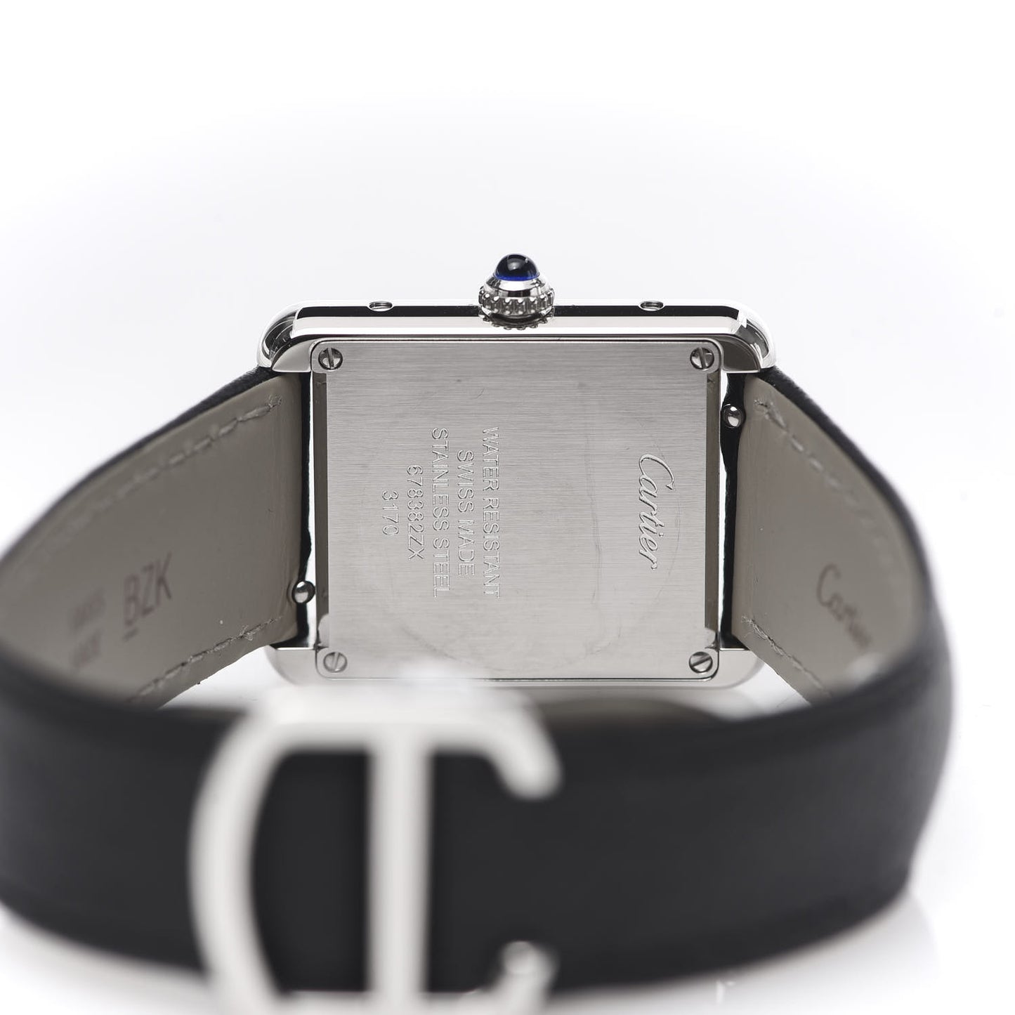 Stainless Steel Calfskin 24mm Tank Solo Quartz Watch
