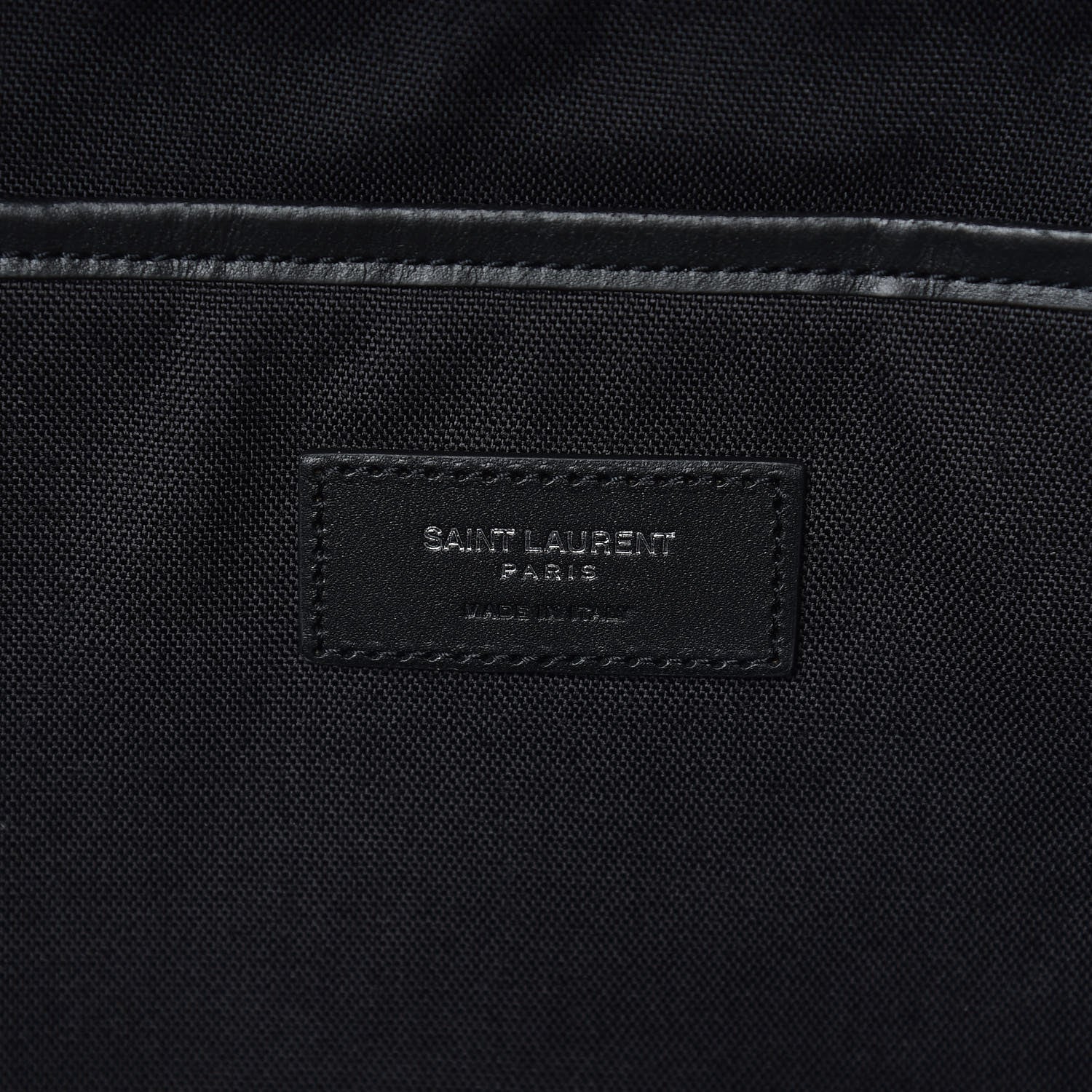 Saint Laurent Textured Patent City Backpack Argent 6 of 9