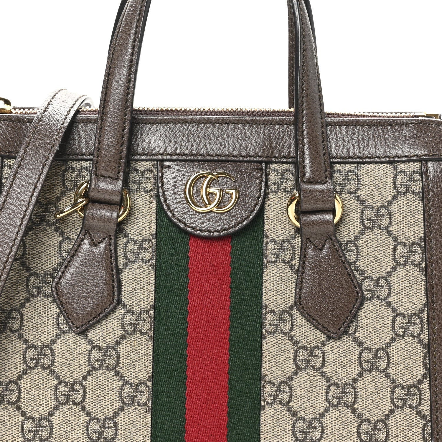 Gucci GG Supreme Monogram Small Ophidia Tote Bag Brown 8 of 10