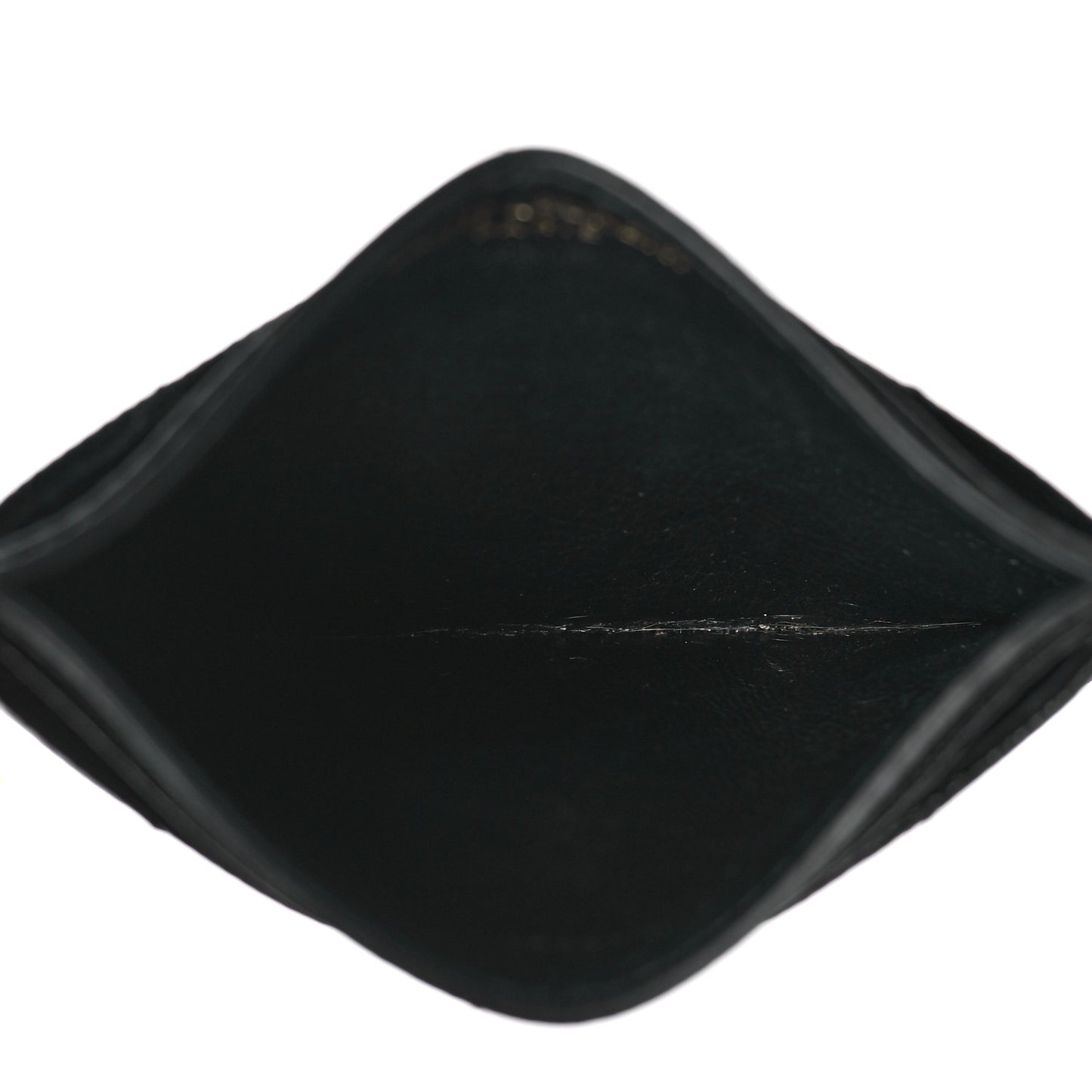 Grain De Poudre Matelasse Chevron Monogram Credit Card Case Black