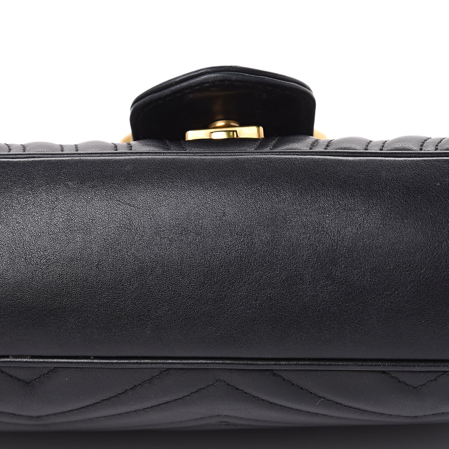 Gucci Calfskin Matelasse Medium GG Marmont Shoulder Bag Black 10 of 20
