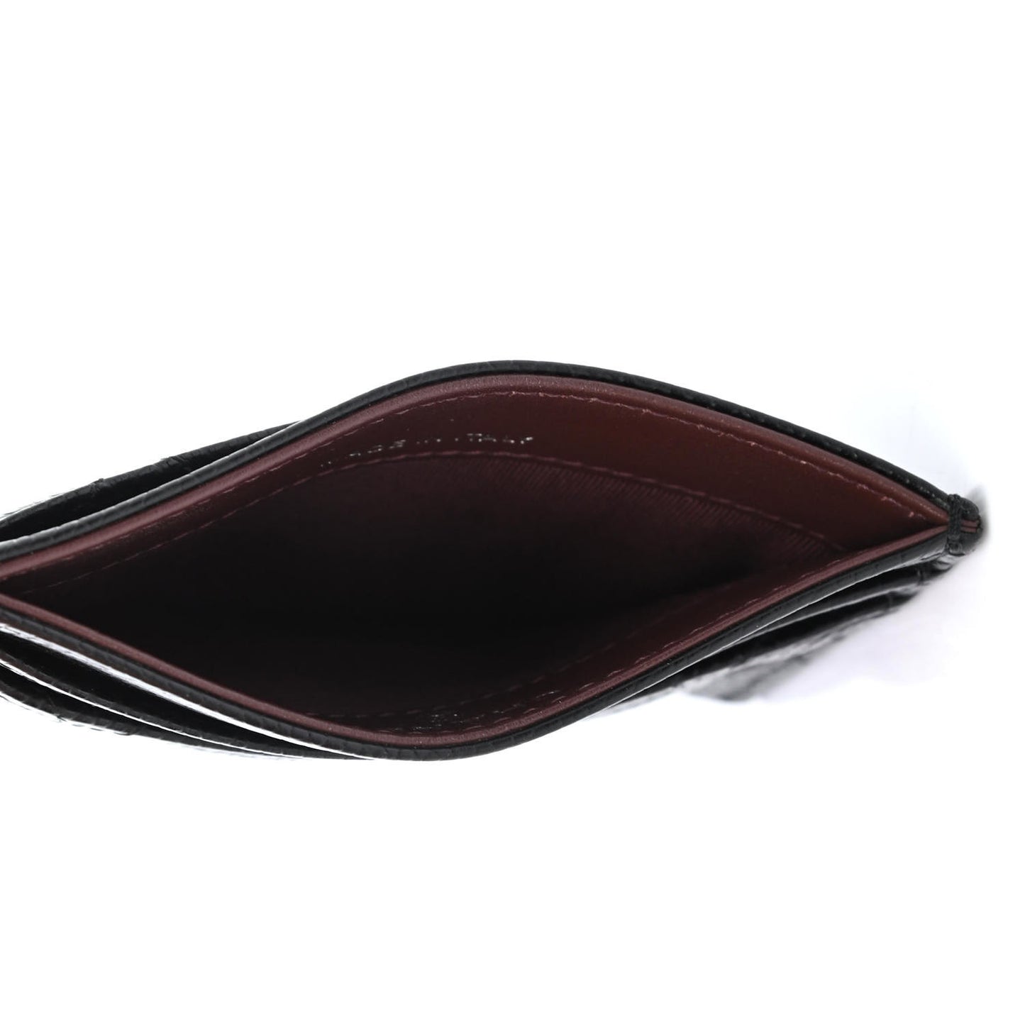 Caviar Quilted Card Holder Black
