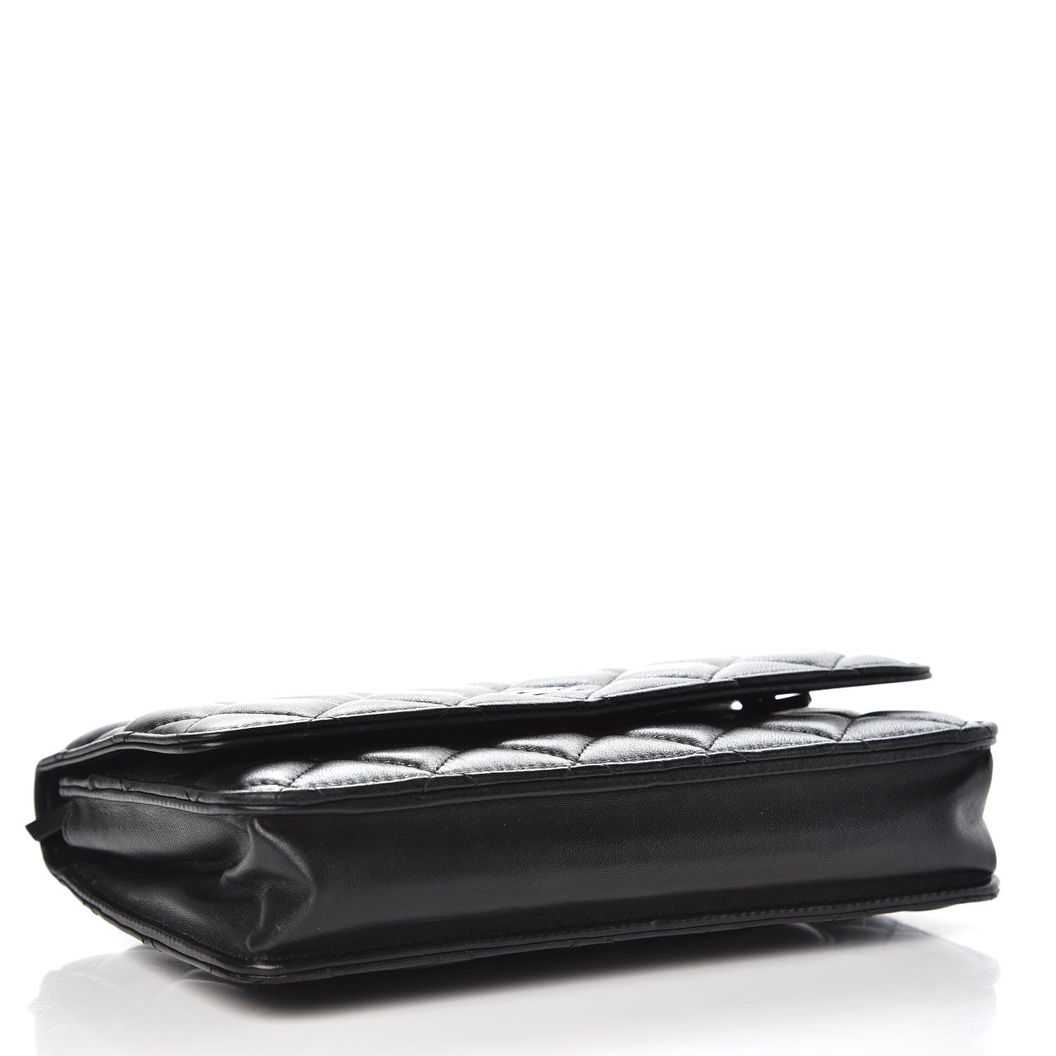 Chanel Lambskin Quilted Wallet On Chain WOC Black 4 of 11
