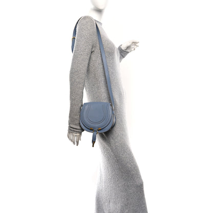 Chloe Calfskin Mini Marcie Round Crossbody Bag Cloudy Blue 2 of 10