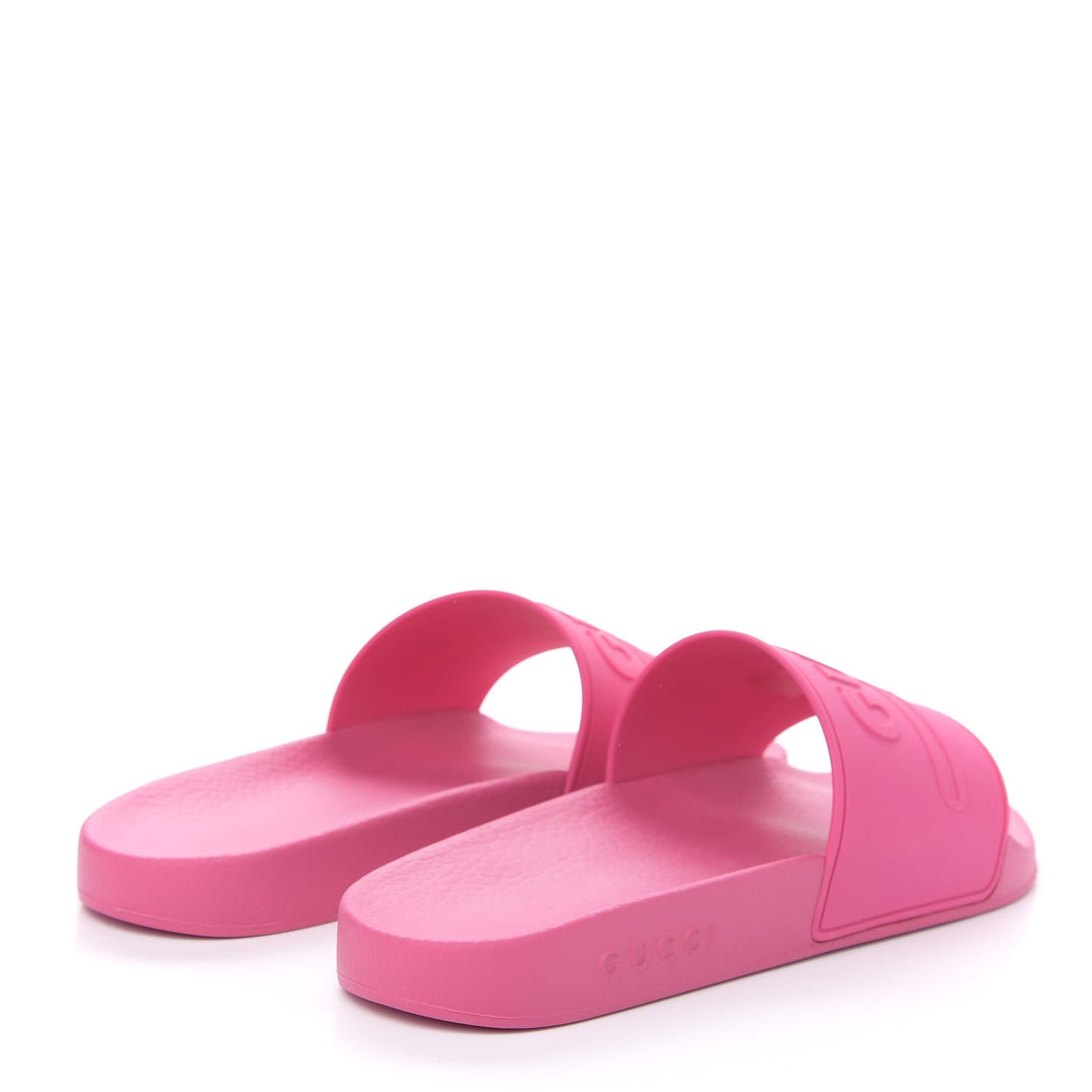 Rubber Logo Stamped Mens Slide Sandals 11 Fuchsia