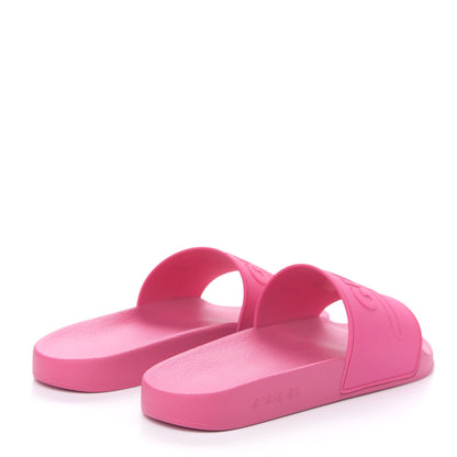 Gucci Rubber Logo Stamped Mens Slide Sandals 11 Fuchsia 4 of 8