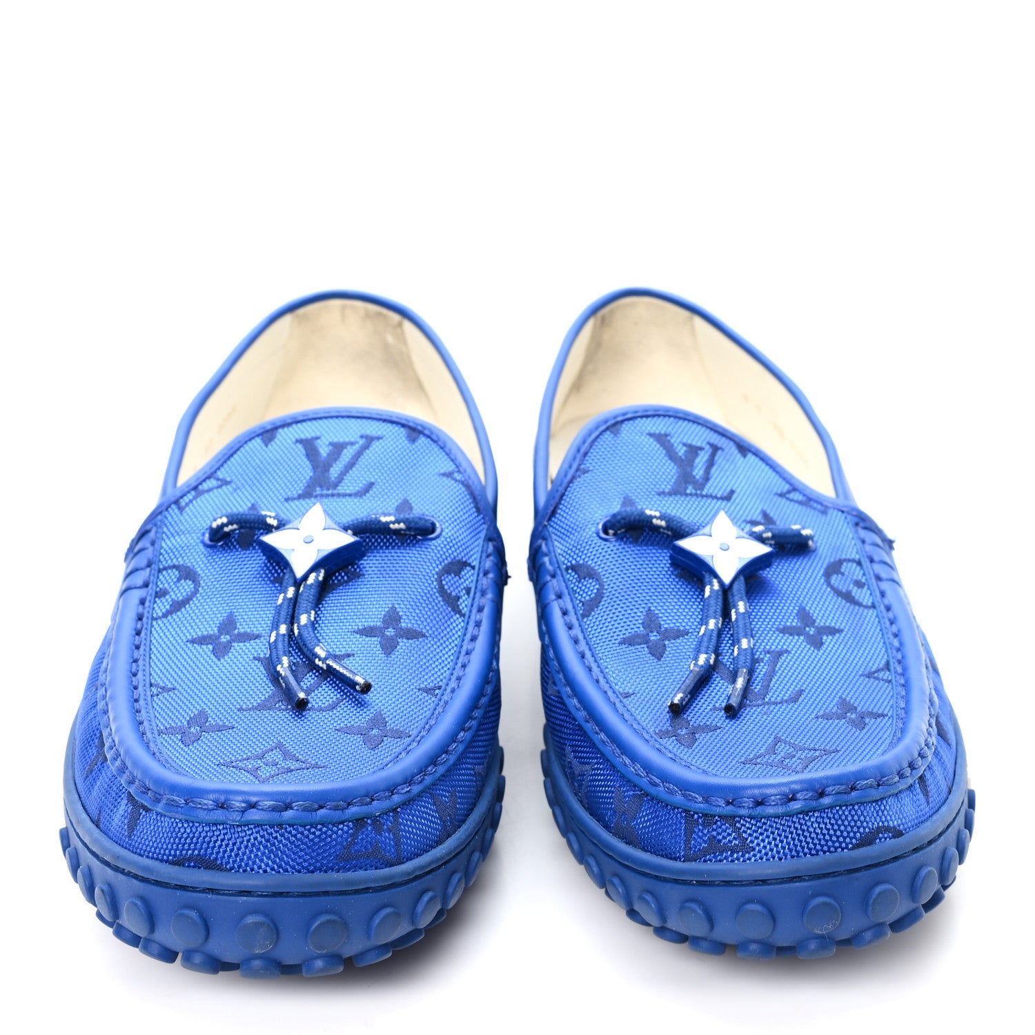 Louis Vuitton Monogram Jacquard Mens LV Racer Mocassin Loafers 9