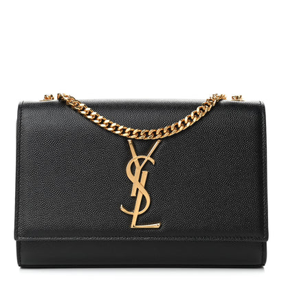 Saint Laurent Grain De Poudre Small Monogram Kate Satchel Black 1 of 4