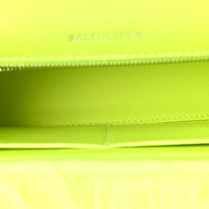 Balenciaga Faux Fur Medium Fluffy Hourglass Top Handle Bag Fluo Yellow 5 of 10