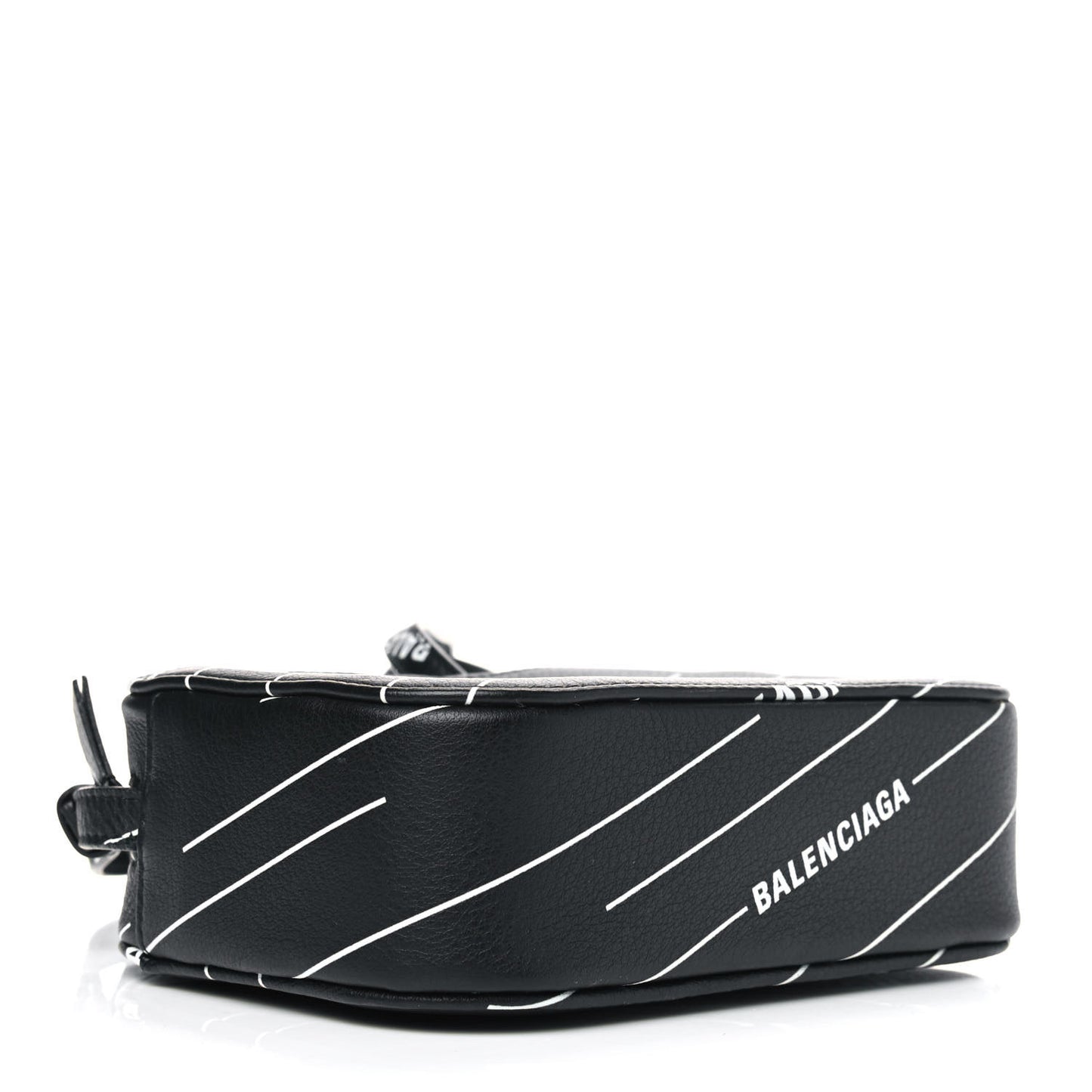 Calfskin Logo Print XS Everyday Camera Bag Black White