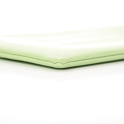 Celine Plastic Bag with Cloudy Lambskin Solo Zip Pouch Clutch Lime 16 of 17