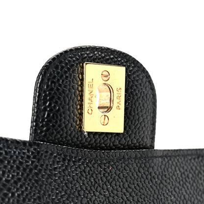 Chanel Caviar Quilted Medium Double Flap Black 7 of 11