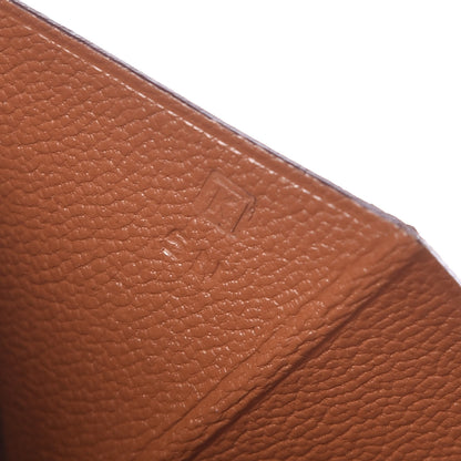 Hermes Ostrich Bearn Wallet Gold 8 of 9