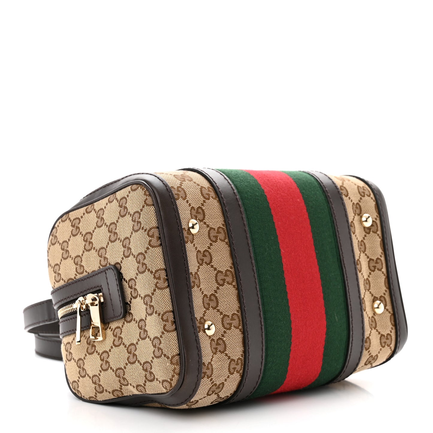 Monogram Vintage Web Small Boston Dark Brown