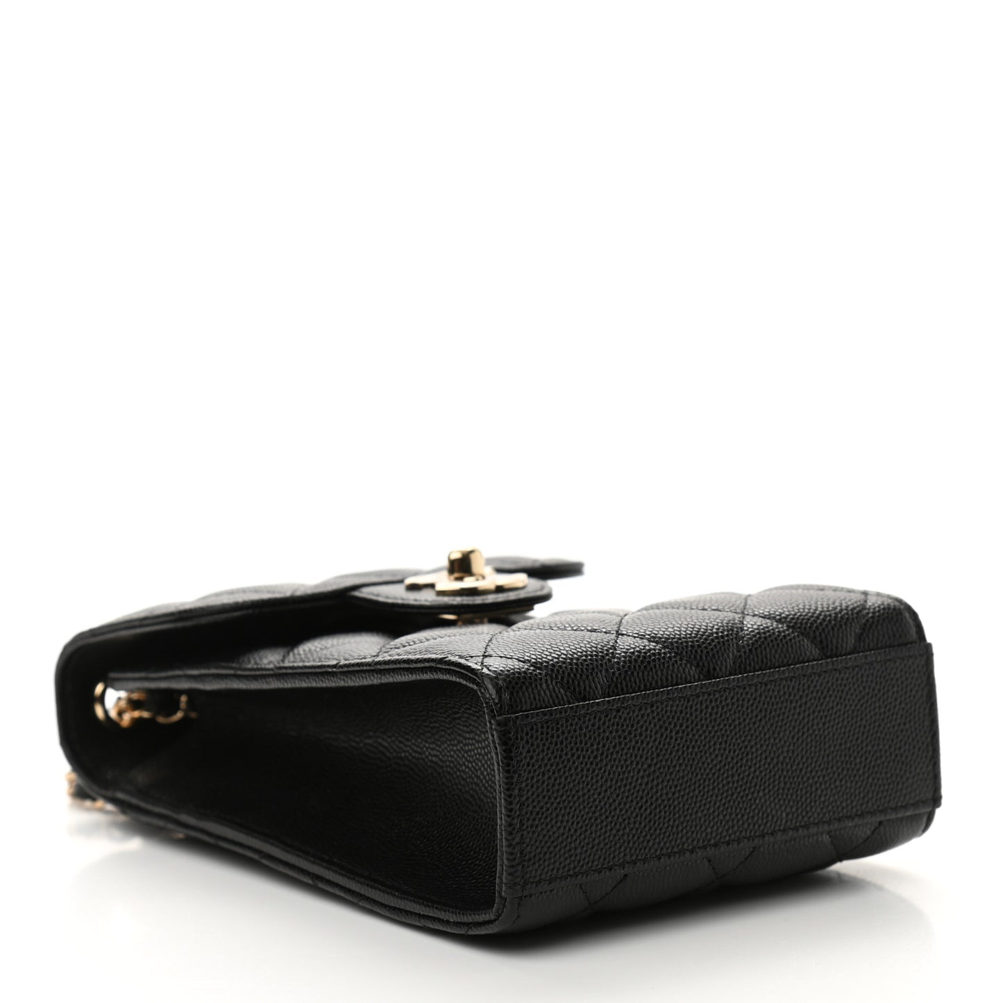 Caviar Quilted Classic Phone Holder Black
