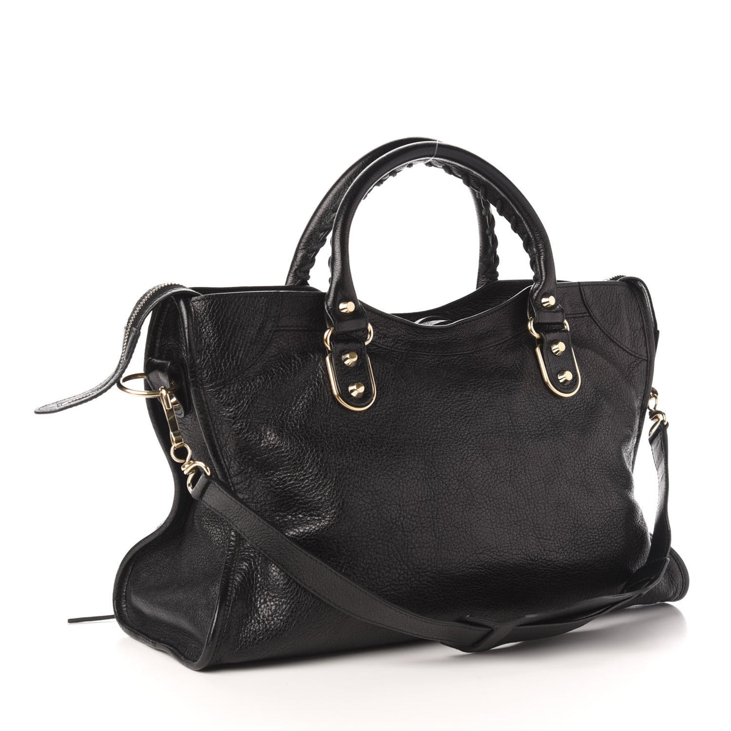 Chevre Gold Metallic Edge Hardware City Black