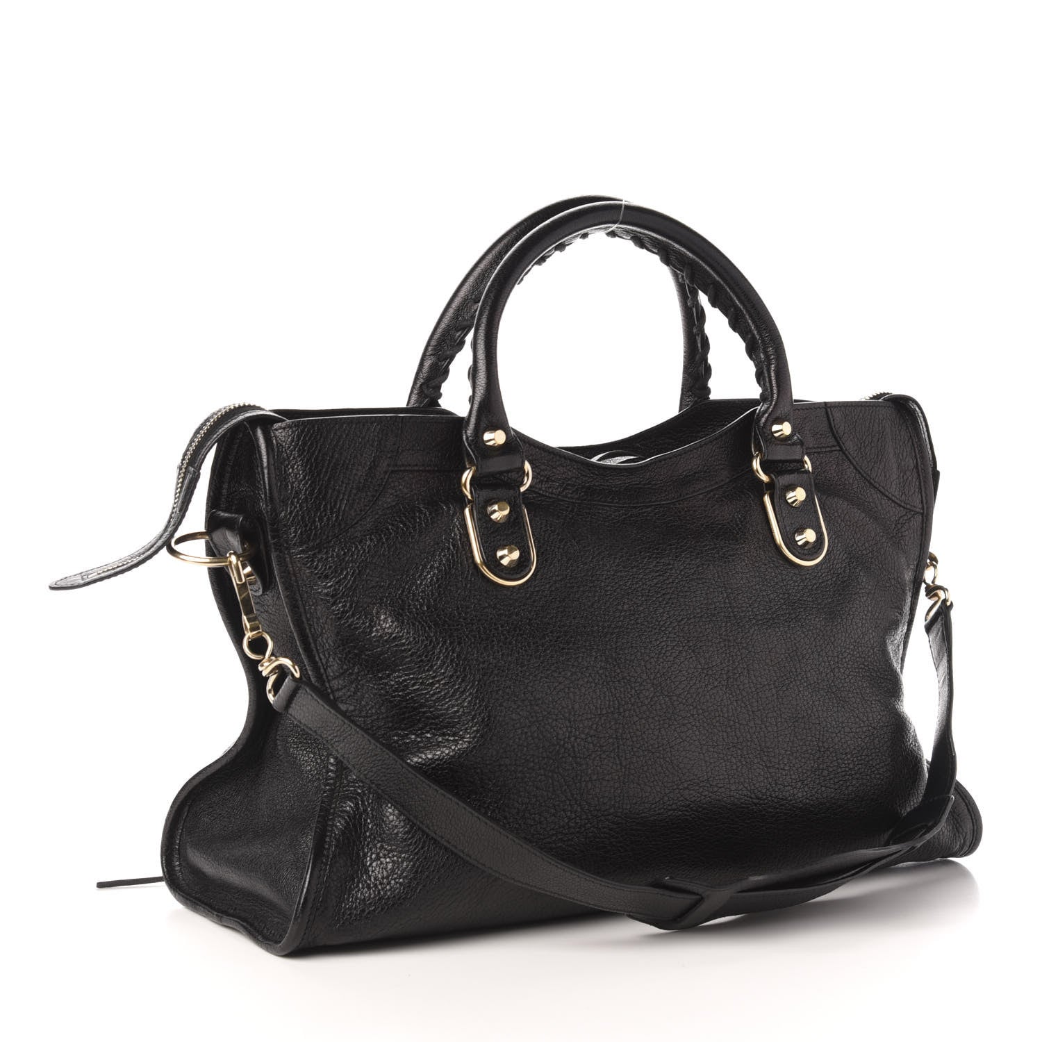 Balenciaga Chevre Gold Metallic Edge Hardware City Black 3 of 10