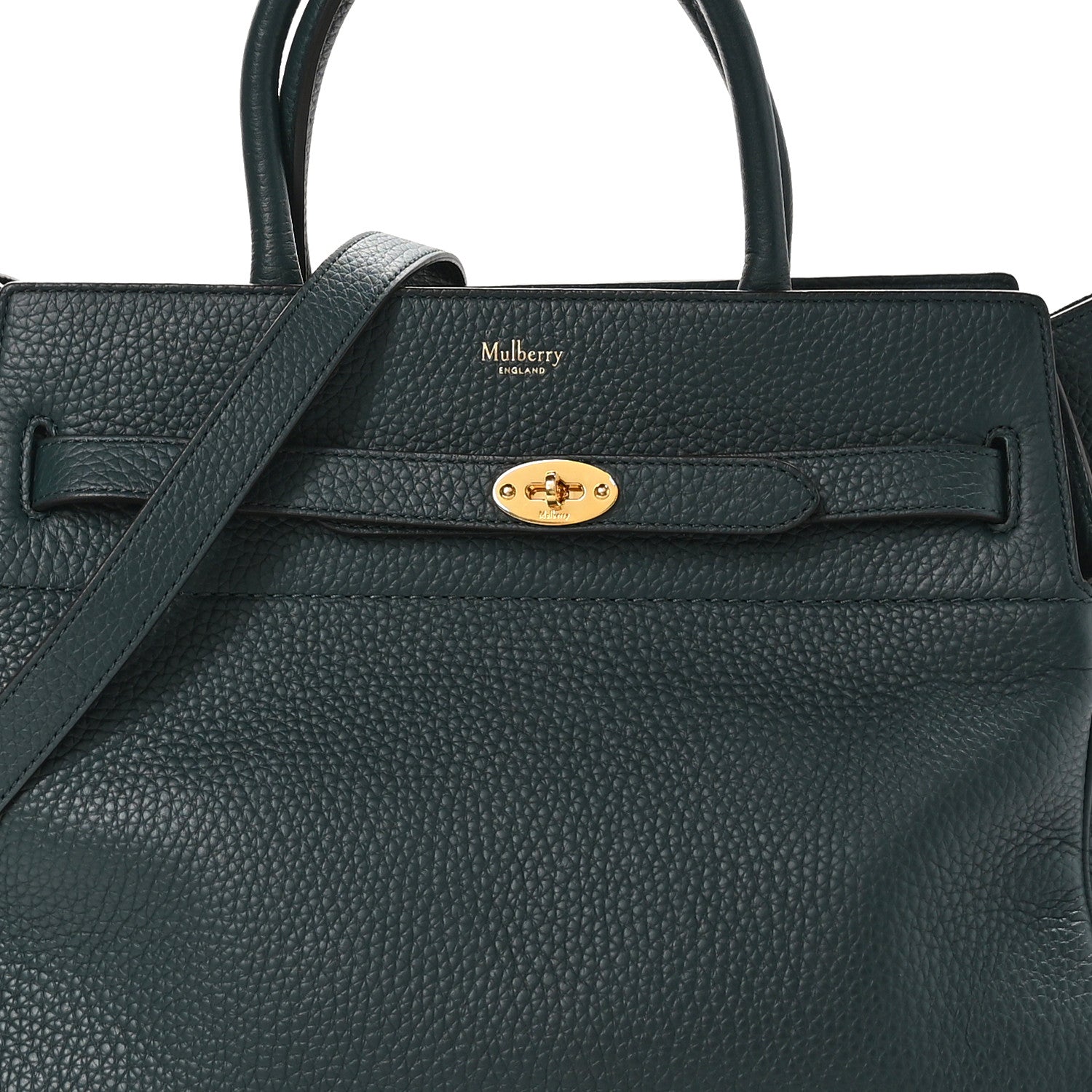 Mulberry Heavy Grain Belted Bayswater Tote Mulberry Green 7 of 12