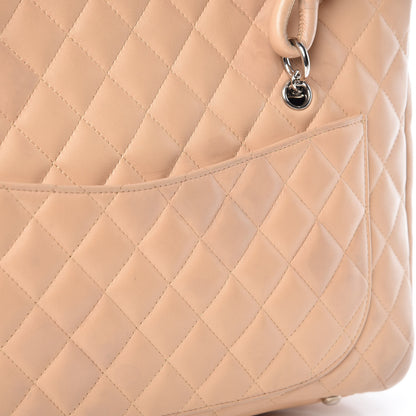 Chanel Calfskin Quilted Large Cambon Flap Beige Black 18 of 23