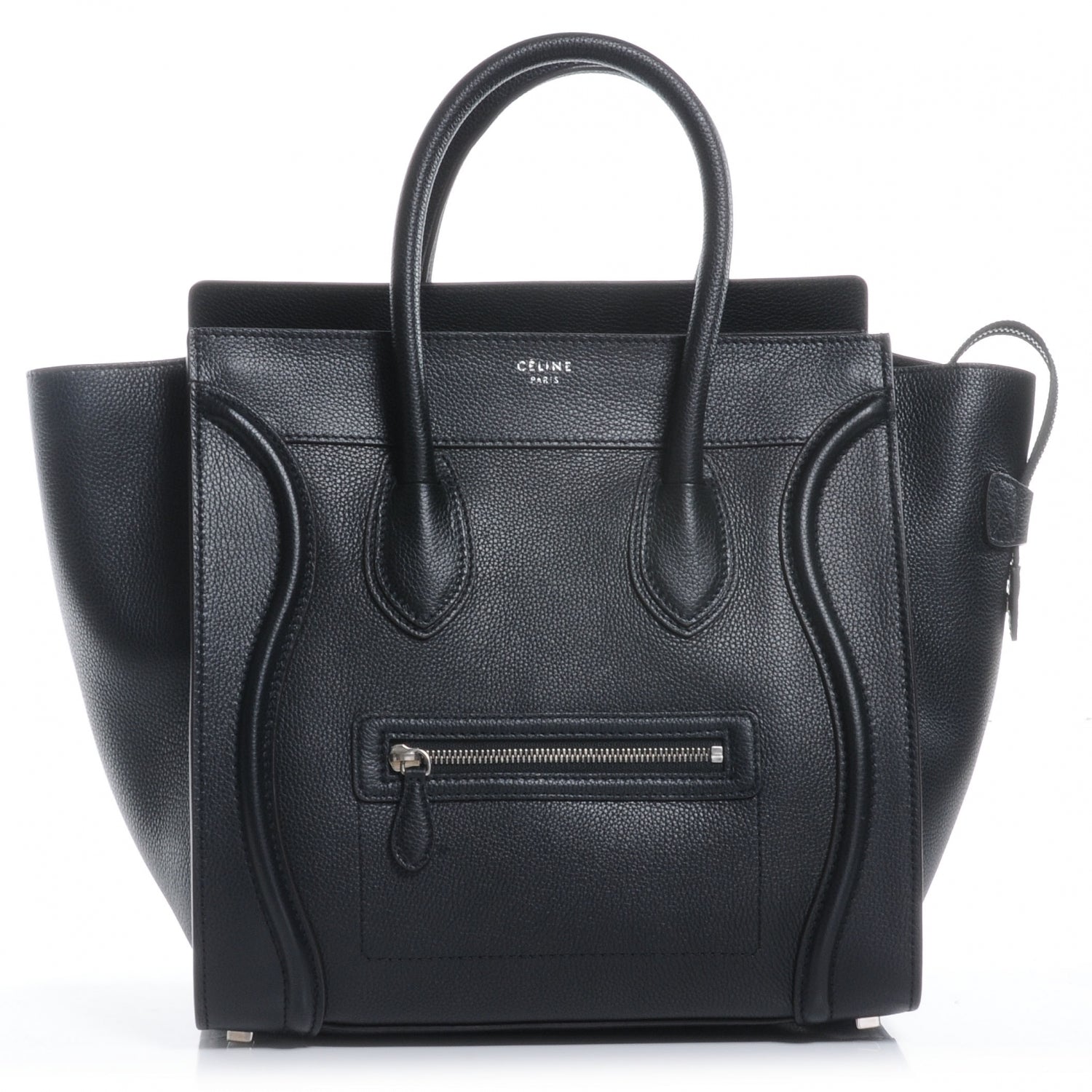 Celine Drummed Calfskin Mini Luggage Black 1 of 9