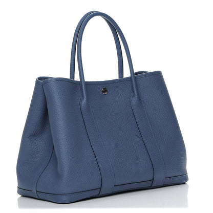 Hermes Vache Country Garden Party Tote 36 MM Bleu Agate 3 of 7