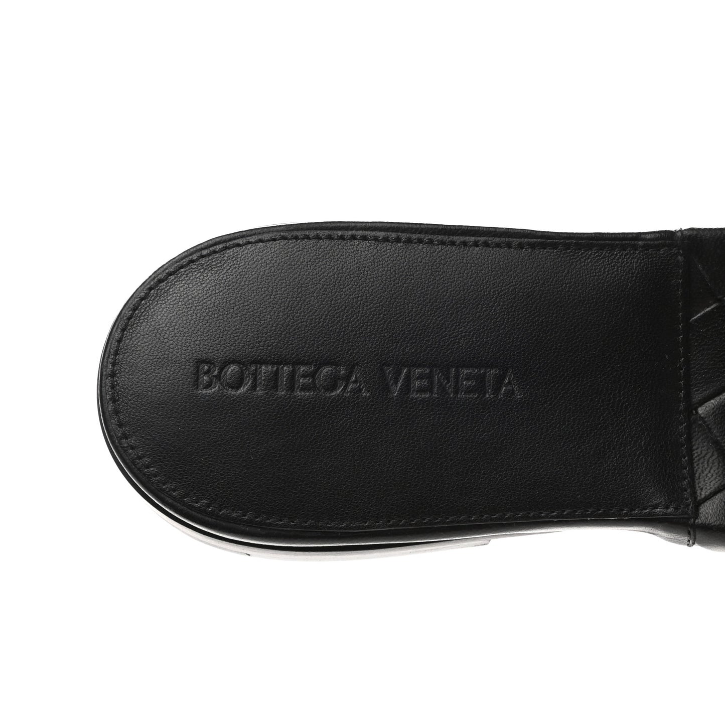 Nappa Maxi Intrecciato Lido Flat Sandals 39 Black