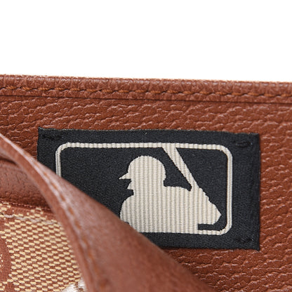 Gucci X MLB GG Monogram NY Yankees Card Holder Beige Ruggine Ivory 6 of 7
