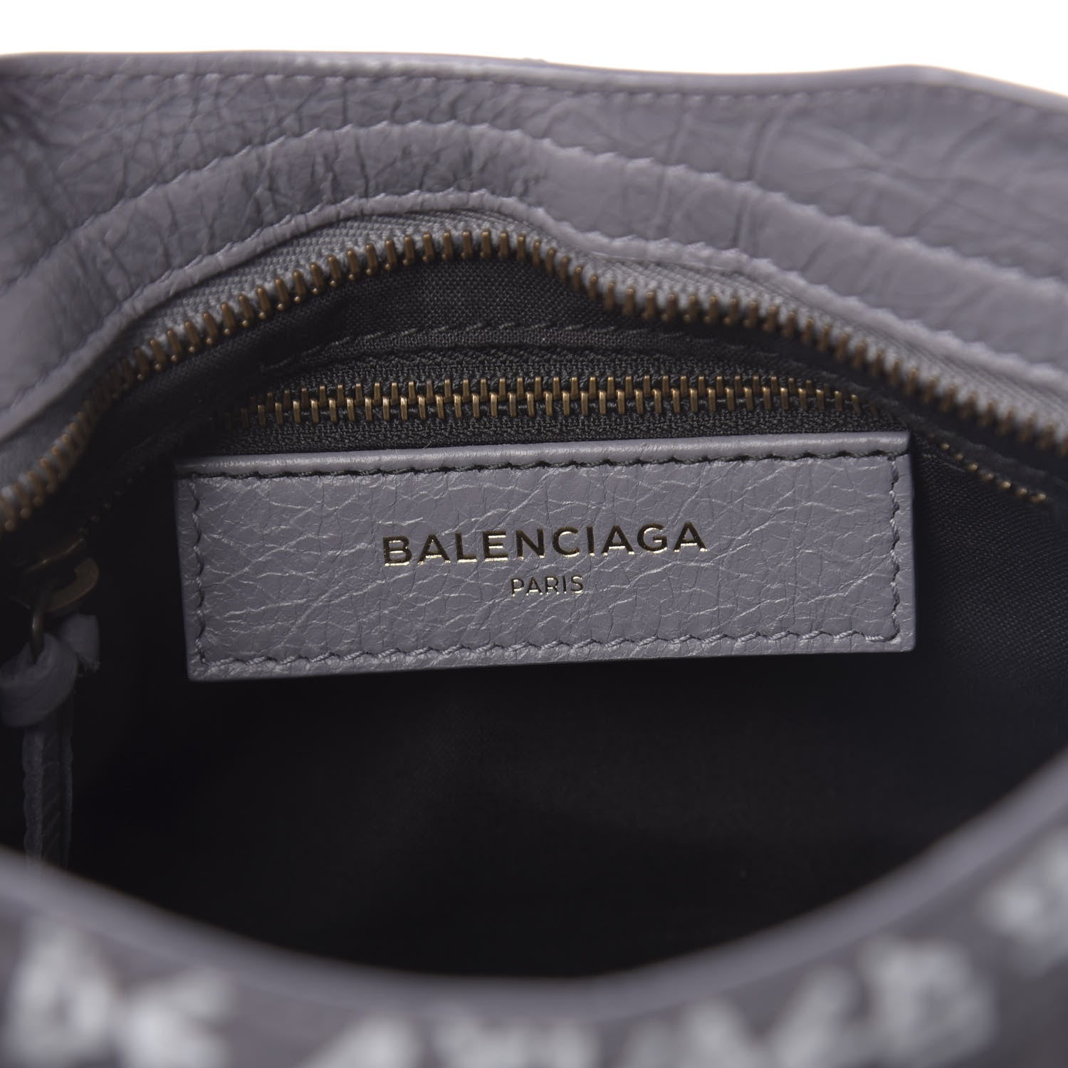 Balenciaga Agneau Classic Hardware Graffiti Mini City Grey 10 of 12