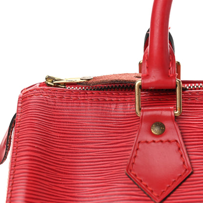 Louis Vuitton Epi Speedy 25 Castillan Red 12 of 13