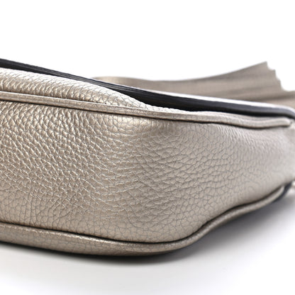 Gucci Metallic Pebbled Calfskin Medium Soho Flap Crossbody Golden Beige 8 of 8