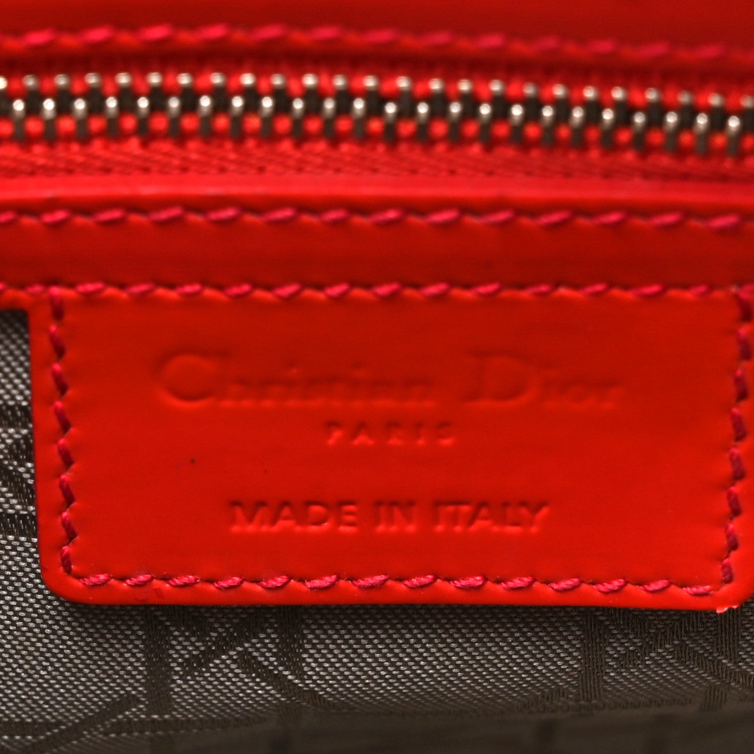 Christian Dior Patent Cannage Medium Lady Dior Red 6 of 15