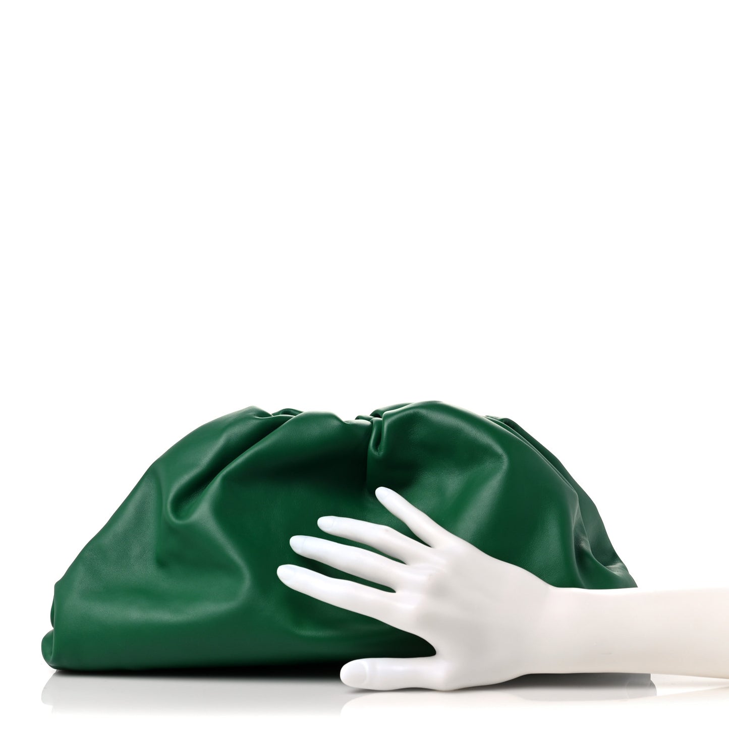 Smooth Butter Calf The Pouch Oversized Clutch Racing Green