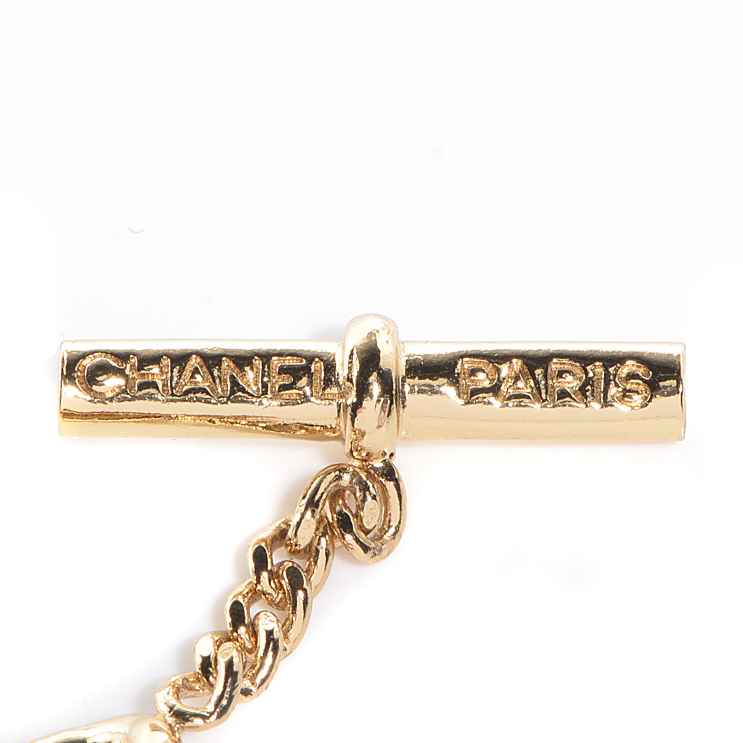Chanel Pearl CC Charm Bracelet Gold 4 of 5