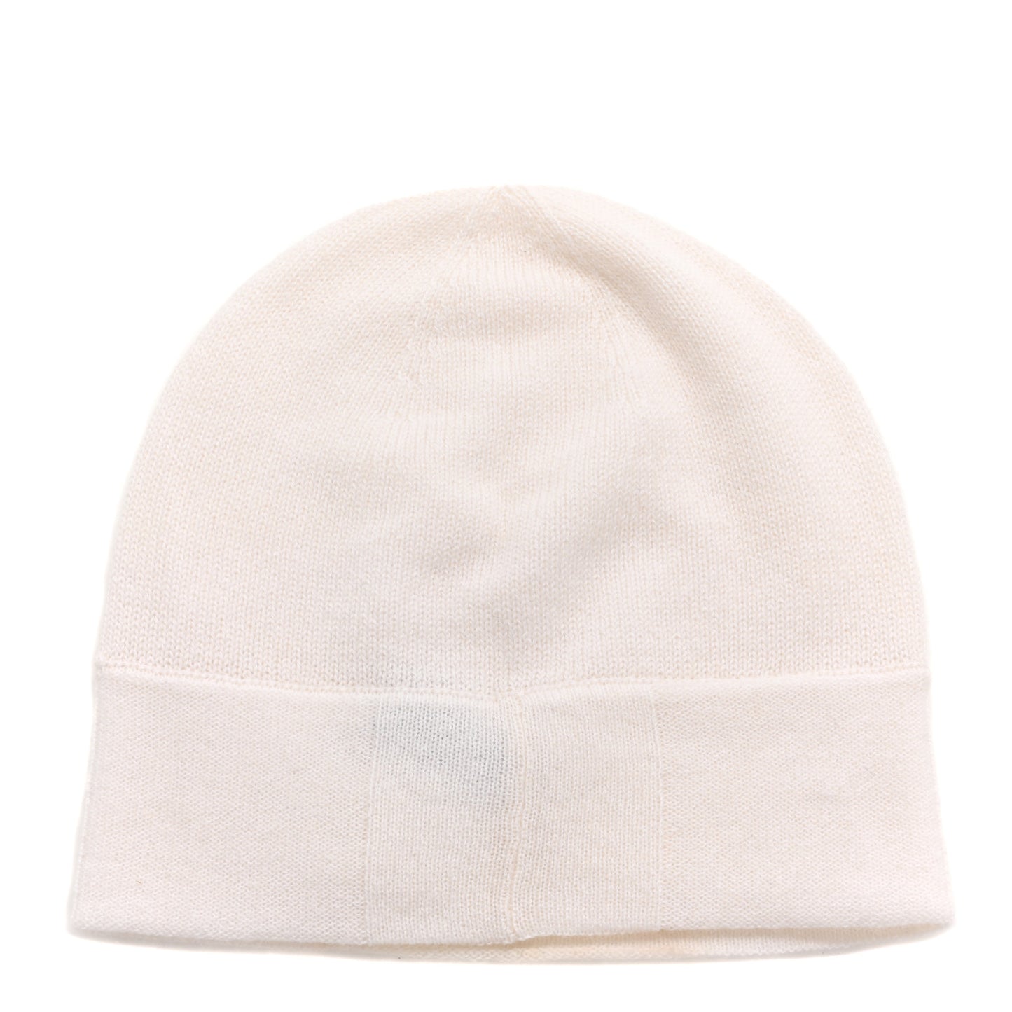 Cashmere Cotton CC Beanie Hat White