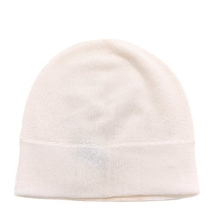 Chanel Cashmere Cotton CC Beanie Hat White 3 of 7