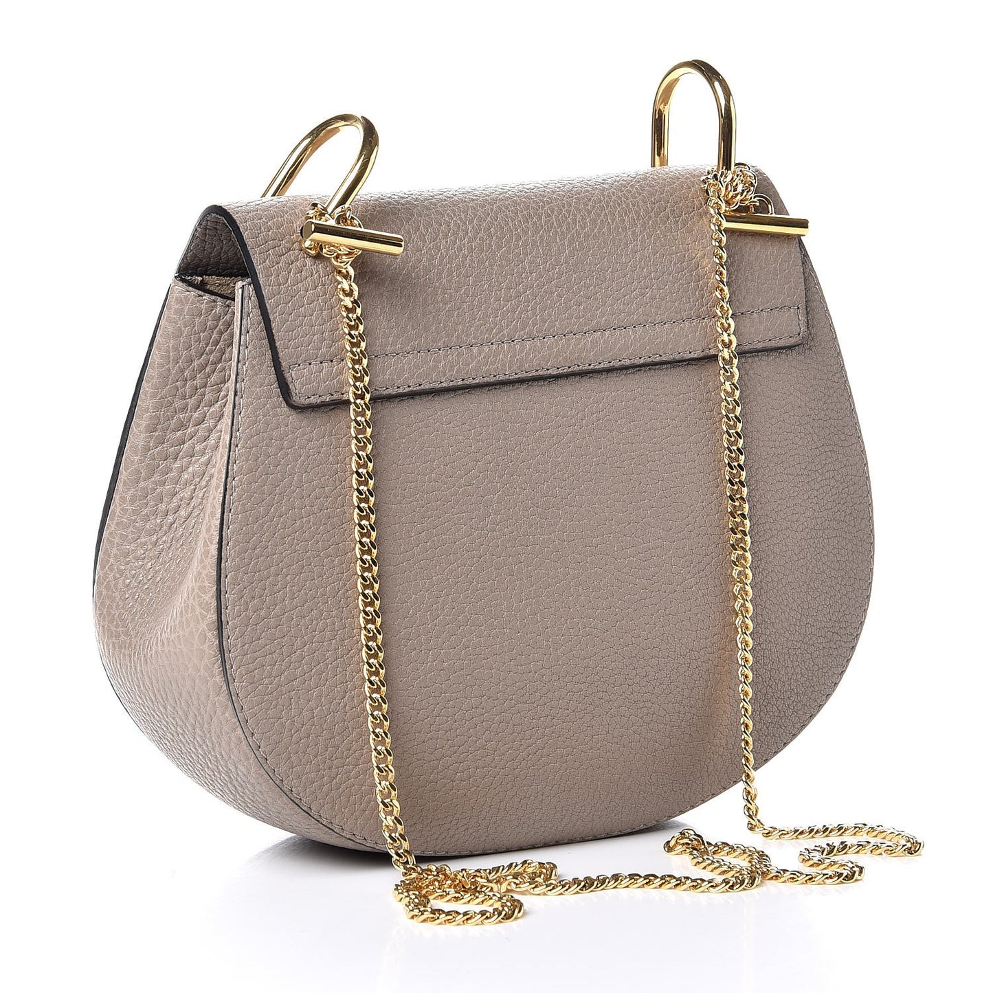 Grained Lambskin Drew Shoulder Bag Motty Grey