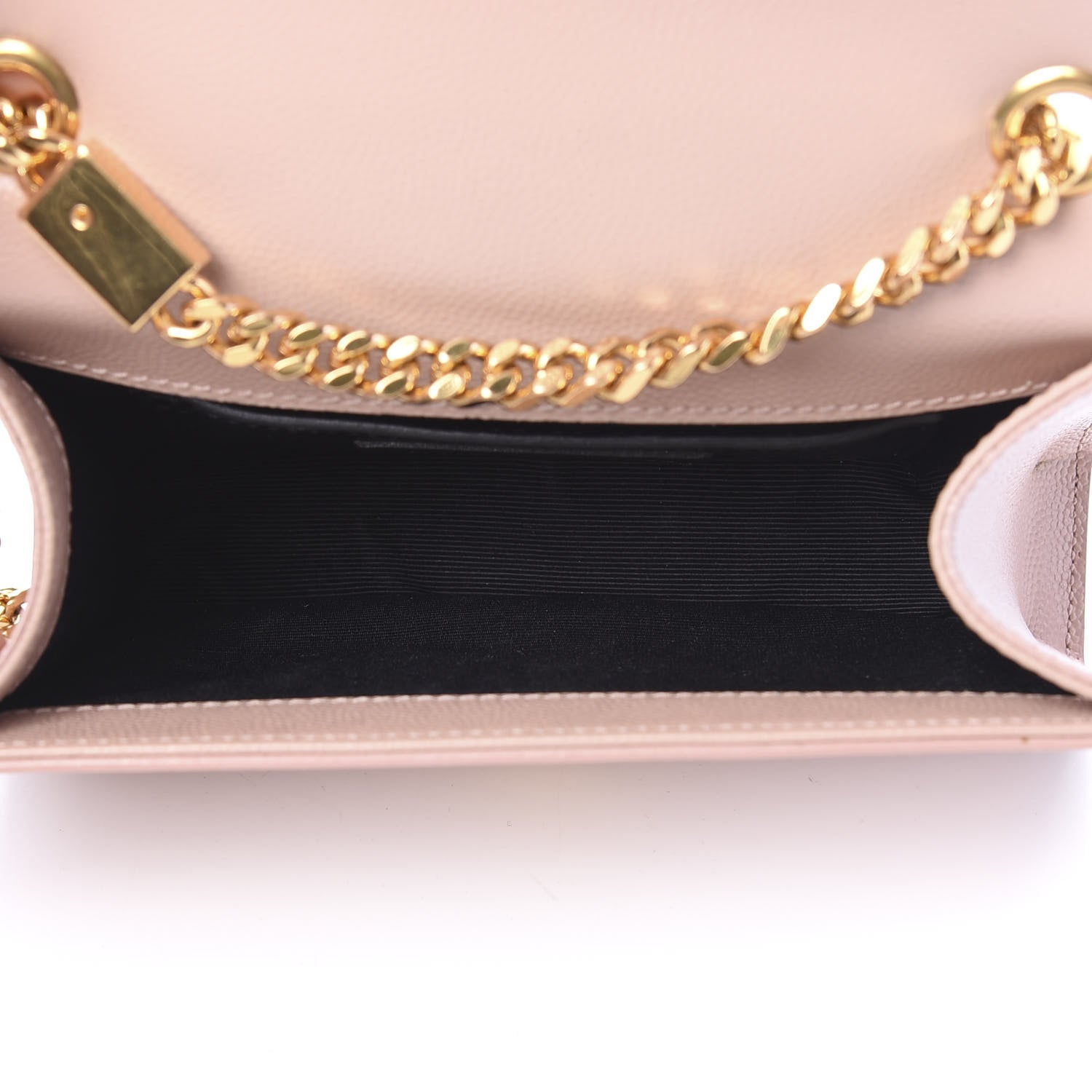 Saint Laurent Grain De Poudre Small Monogram Kate Satchel Pale Pink 4 of 13