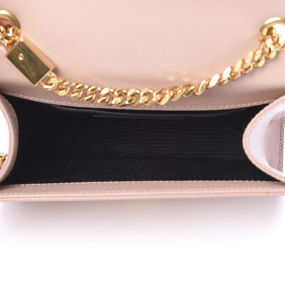 Saint Laurent Grain De Poudre Small Monogram Kate Satchel Pale Pink 4 of 13