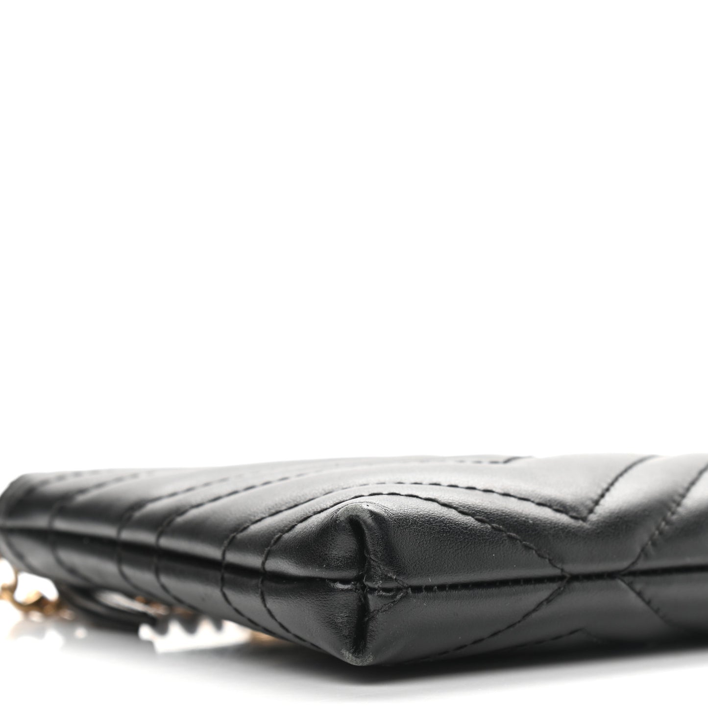 Calfskin Matelasse Mini GG Marmont Chain Bag Black